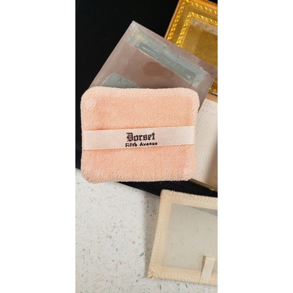 Vintage 1950's Dorset Fifth Avenue Powder Compact Lucite Silver Glitter Confetti - Picture 13 of 16